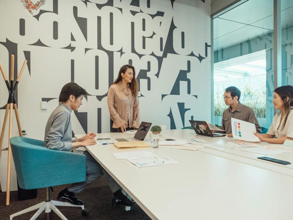 People Having a Meeting in an Office