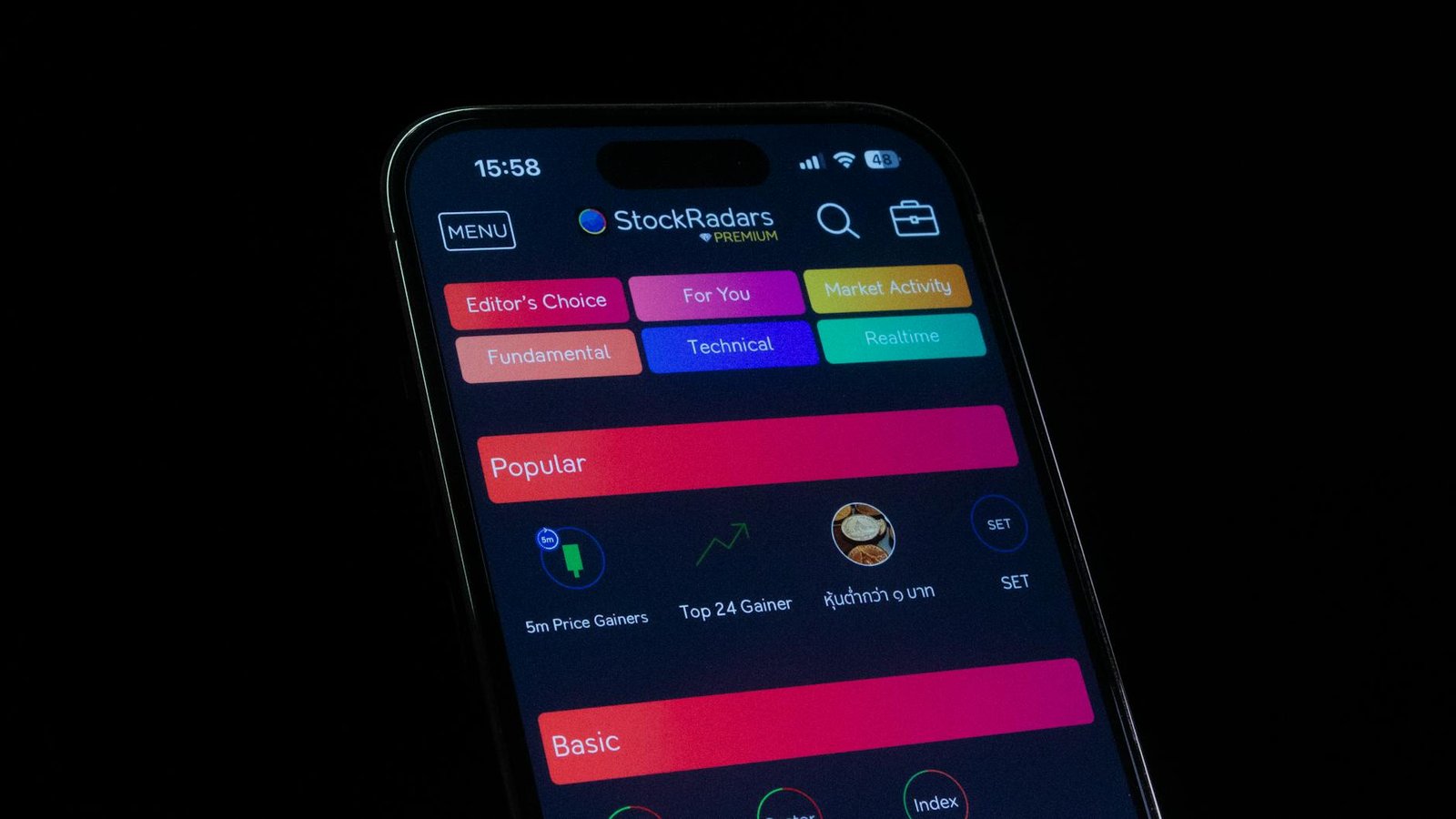 Mobile Stock Trading App Interface Display