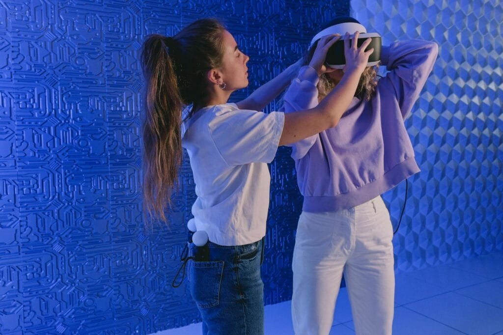 Women in VR Simulation Room