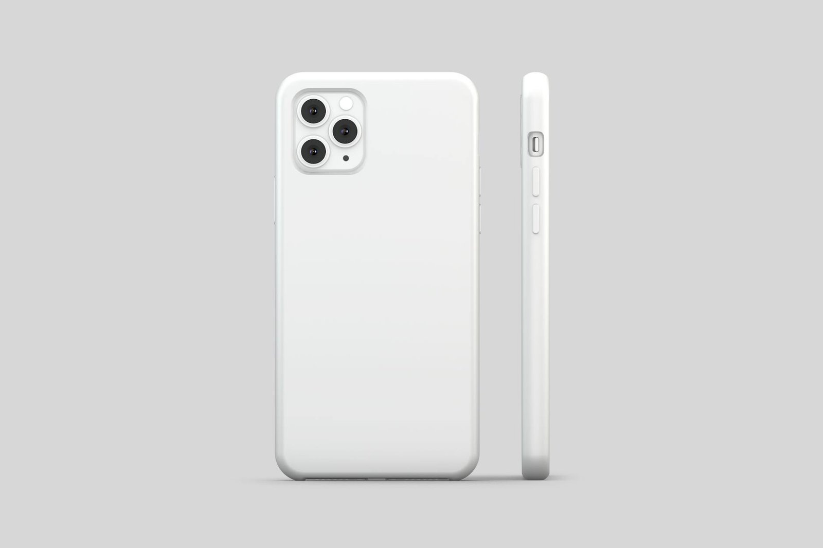Close-up of a sleek white smartphone with modern technology design. Ideal for tech-focused visuals.